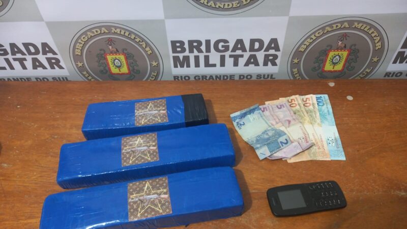 BM prende idoso com quase dois quilos de maconha na praia de Magistério