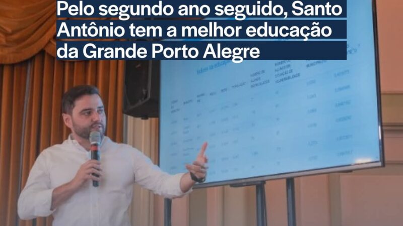 Pelo segundo ano seguido, Santo Antônio tem a melhor educação da Grande Porto Alegre