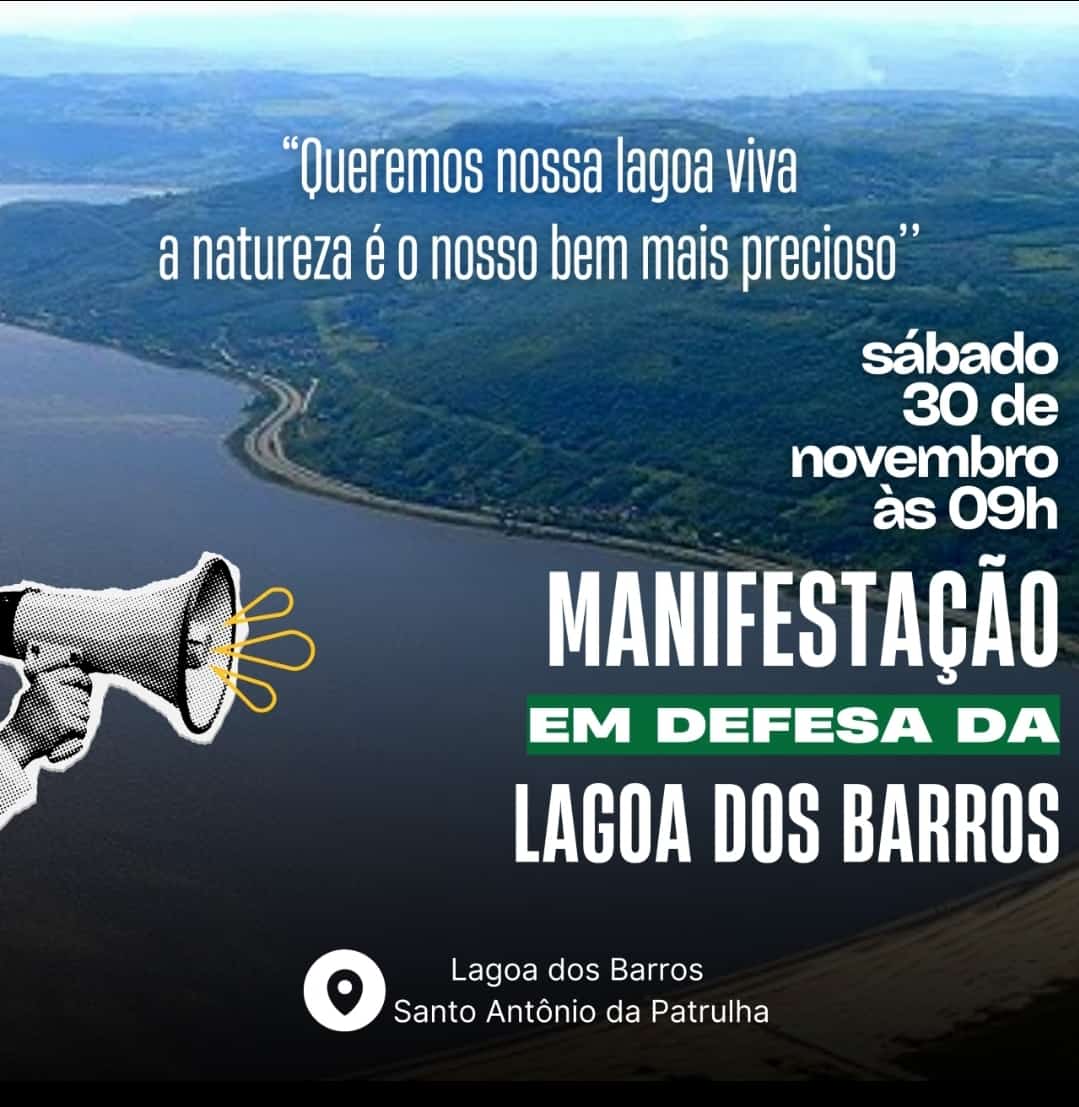 Manifestação em Defesa da Lagoa dos Barros mobiliza comunidade de Santo Antônio da Patrulha