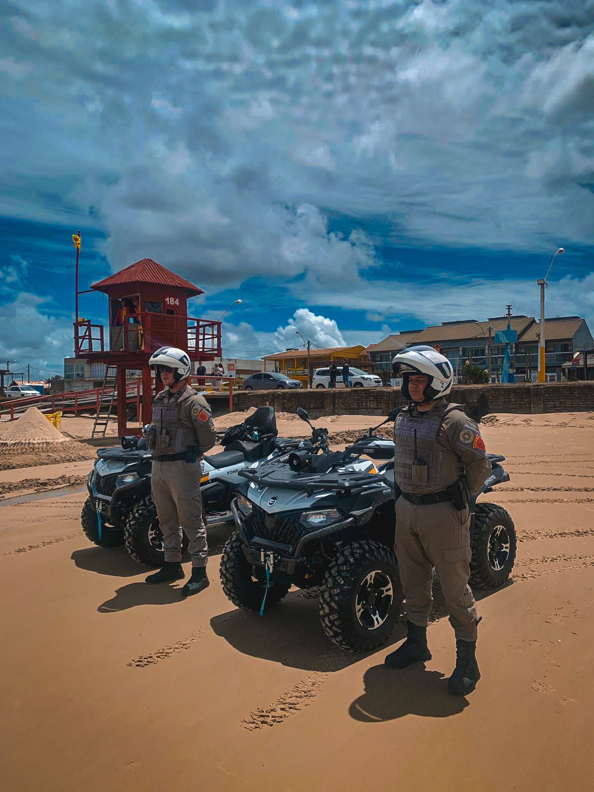 Quadriciclos chegam às praias do Litoral Norte para reforçar a segurança