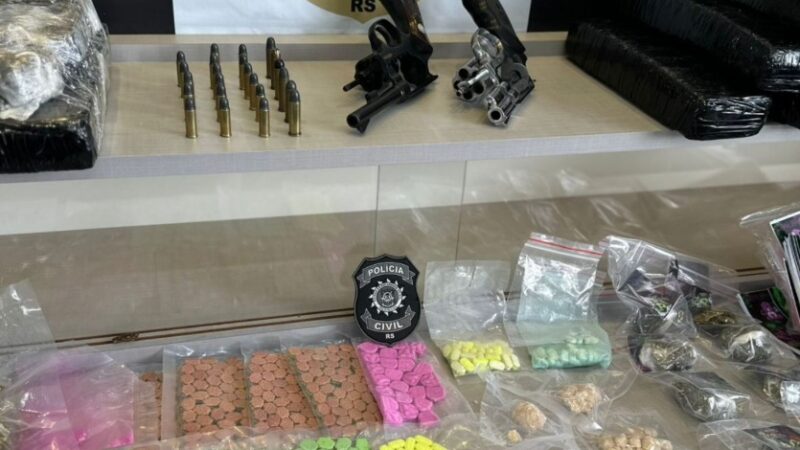 Polícia Civil de Imbé prende homem por tráfico de drogas e porte ilegal de arma de fogo