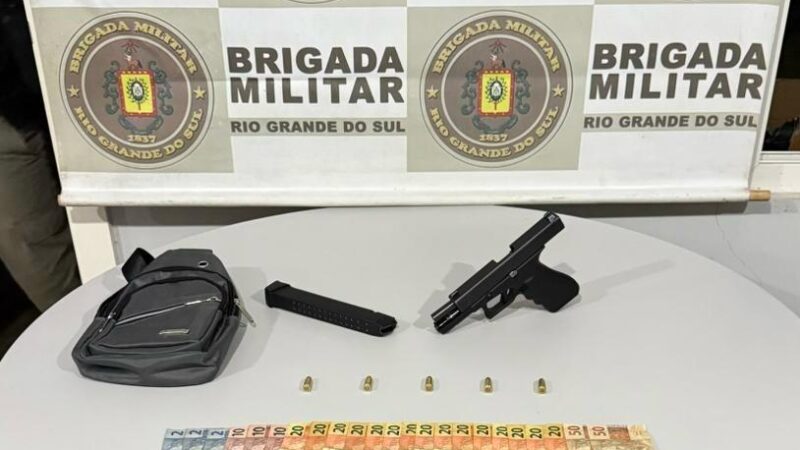 Brigada Militar intensifica ações e realiza prisões por porte de arma e receptação