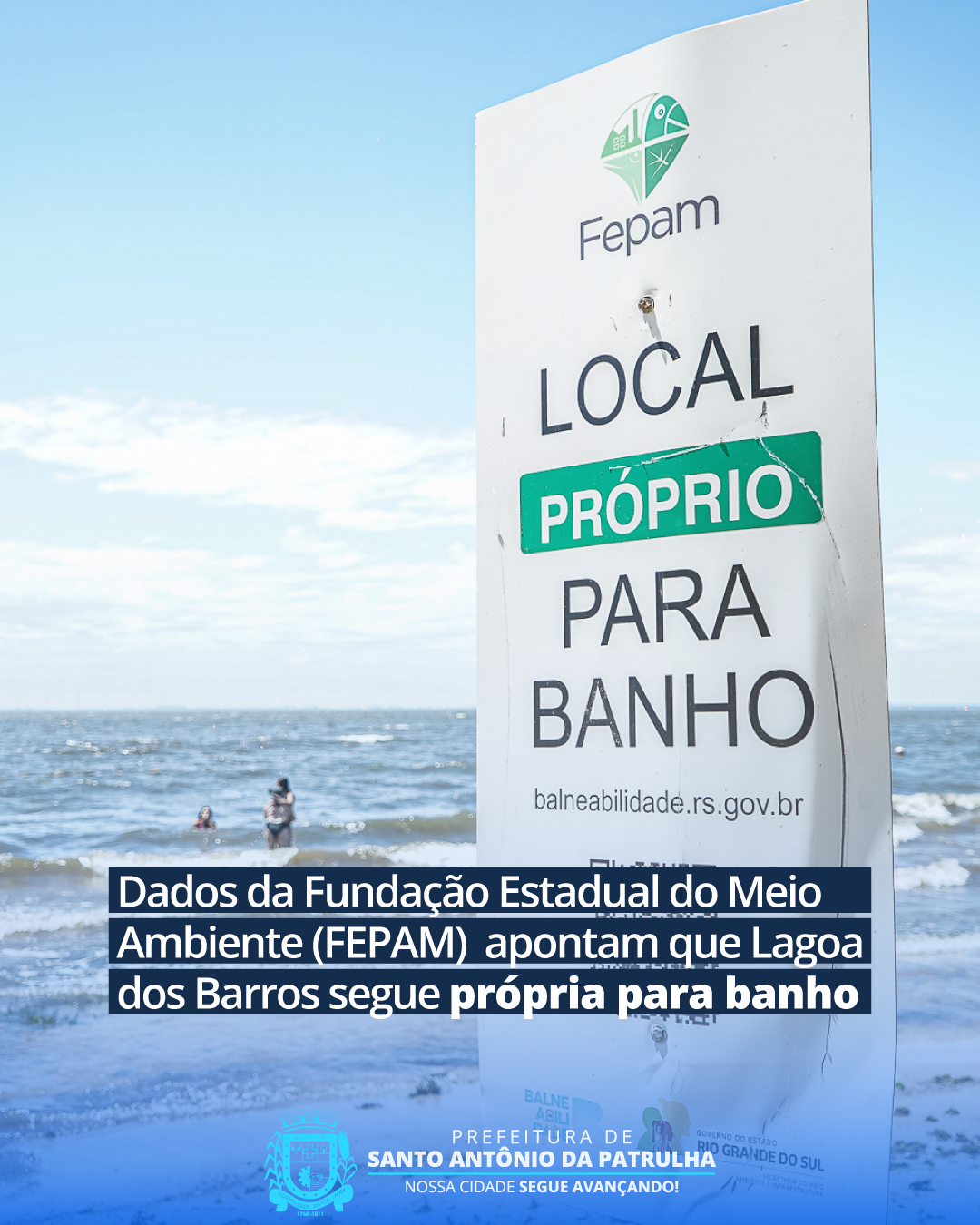 Dados da FEPAM apontam que Lagoa dos Barros segue própria para banho