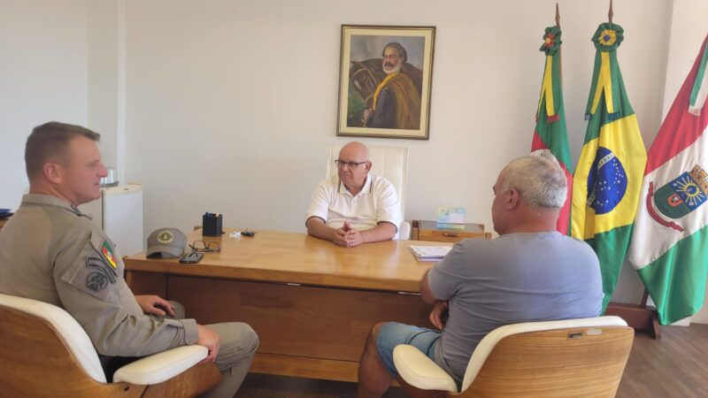 Comando do CRPO Litoral reúne-se com prefeito de Osório