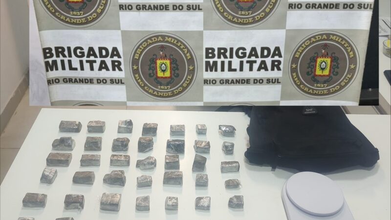 Brigada Militar apreende quase 800 gramas de maconha com um homem em Capão da Canoa