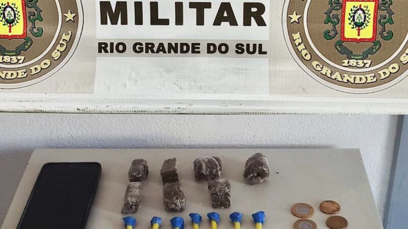 BM prende homem com cocaína, maconha e crack em Cidreira