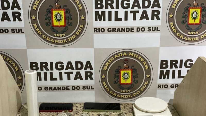 Brigada Militar prende homem por tráfico de drogas em Santo Antônio da Patrulha