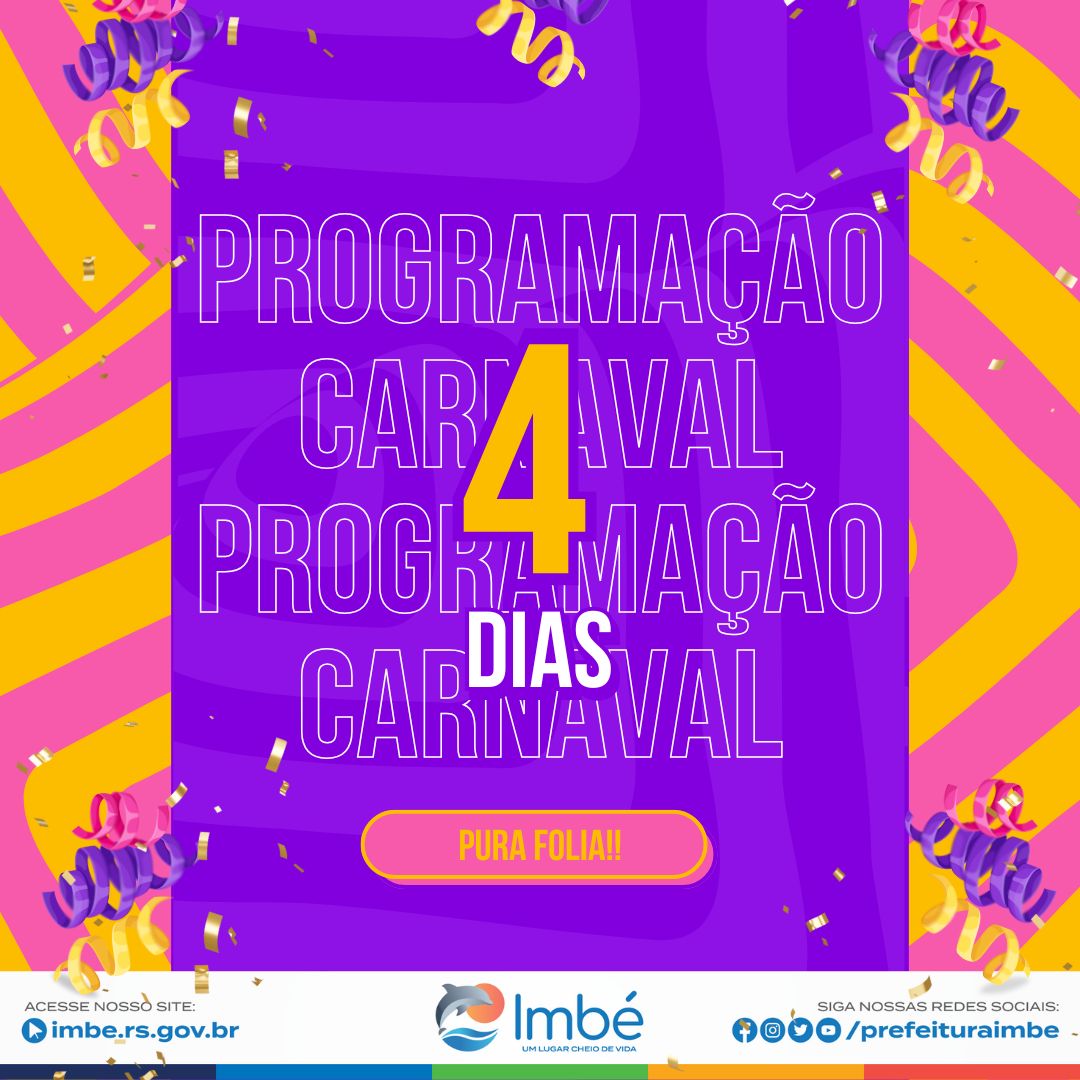 CARNAVAL EM IMBÉ TERÁ PROGRAMAÇÃO EM MARILUZ E SANTA TEREZINHA