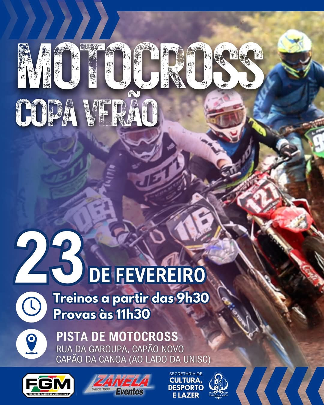 Capão da Canoa vai sediar a Copa Verão de Motocross