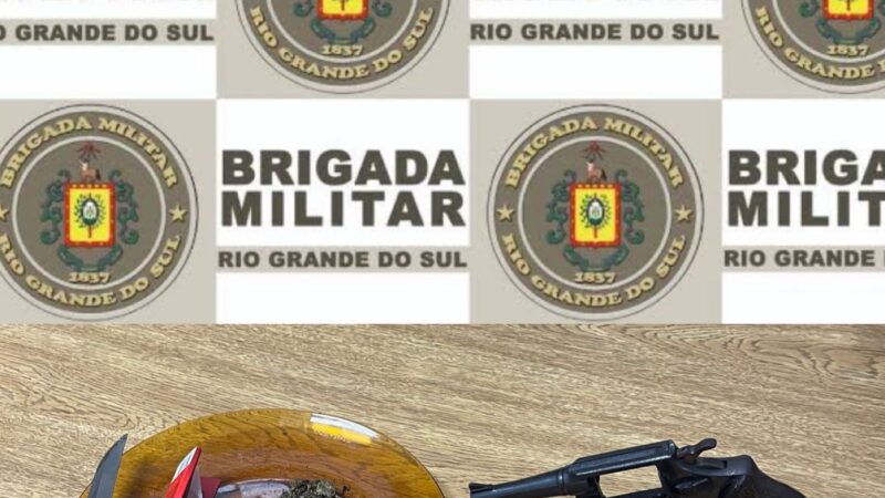 BM apreende arma e drogas em Osório