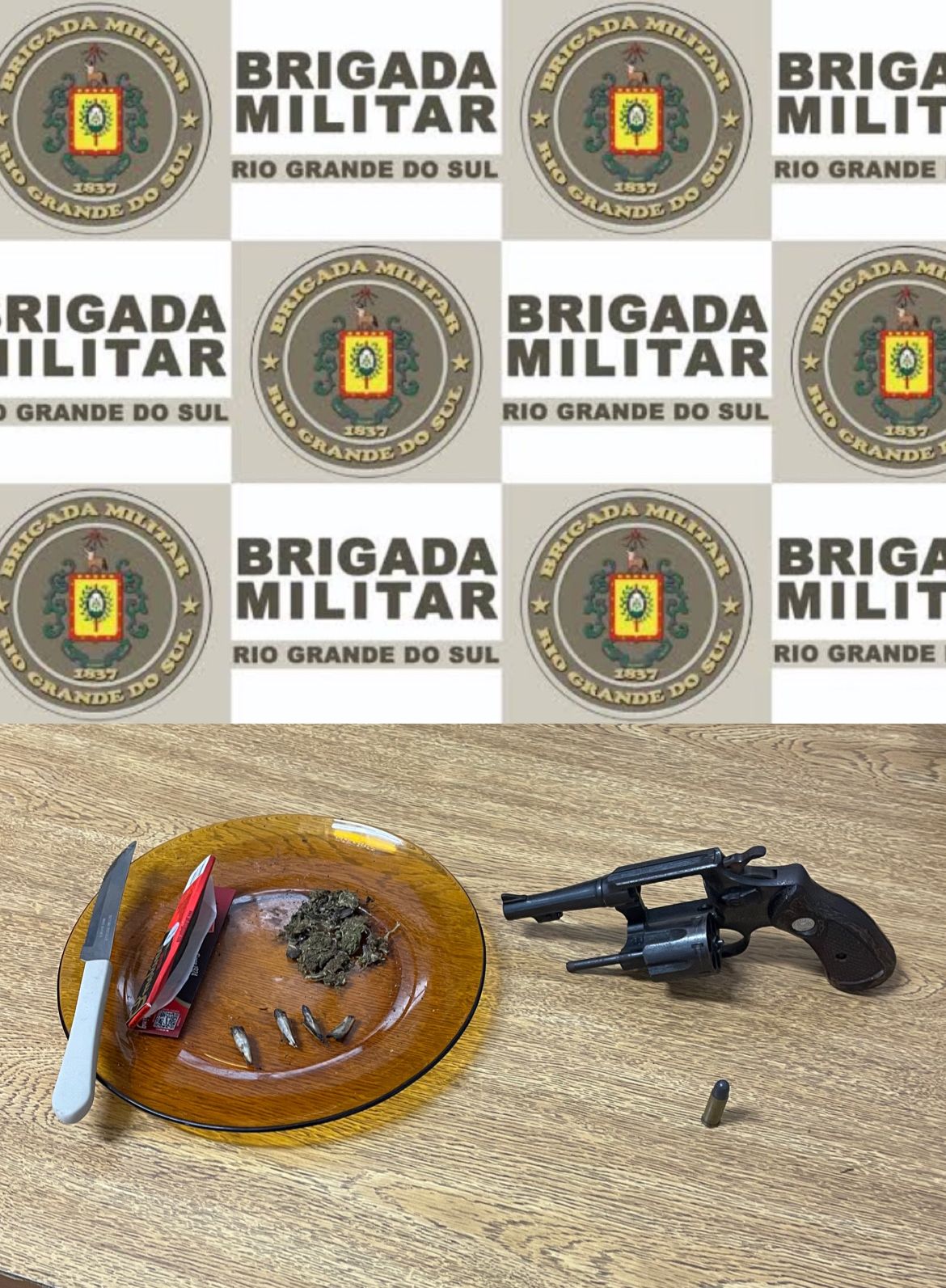 BM apreende arma e drogas em Osório