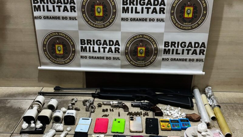 Ação da BM desarticula ponto de tráfico e apreende armas em Santo Antônio da Patrulha