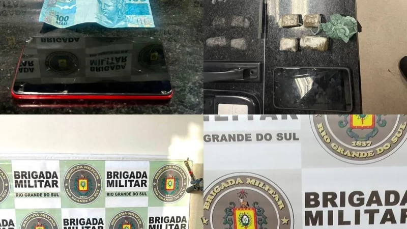 Brigada Militar prende cinco pessoas por tráfico de drogas e furto na área do 2º BPAT