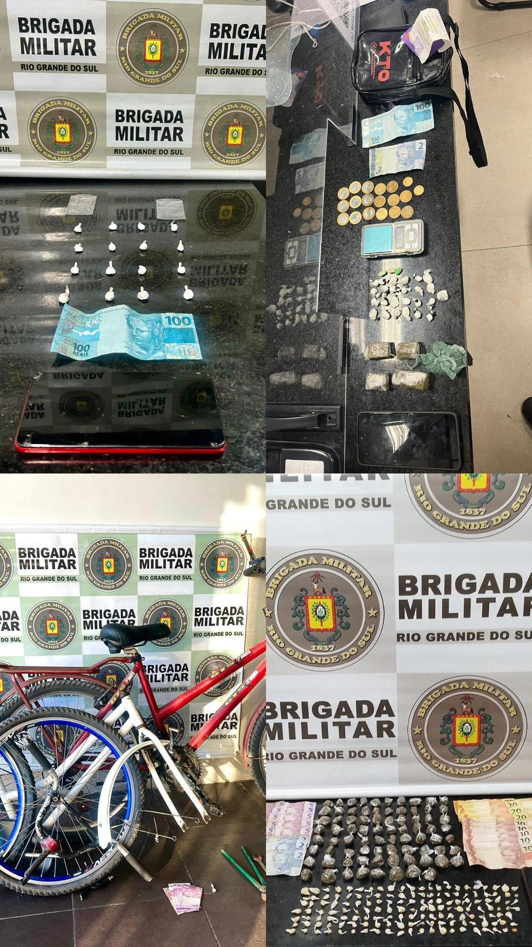 Brigada Militar prende cinco pessoas por tráfico de drogas e furto na área do 2º BPAT