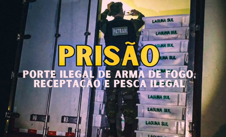 Brigada Militar realiza prisão por porte ilegal de arma de fogo, receptação e pesca ilegal