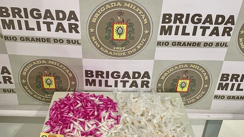 BM apreende mais de 490 porções de drogas e prende três pessoas em Cidreira