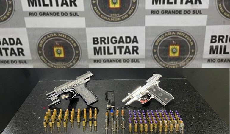 Dois indivíduos são presos e três armas de fogo apreendidas em Tramandaí