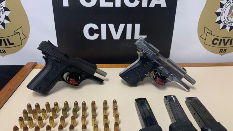 Polícia Civil prende liderança de facção, foragido da justiça, com armas de fogo