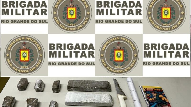 Dupla é presa com quase dois quilos de maconha em Osório após denúncias de tráfico