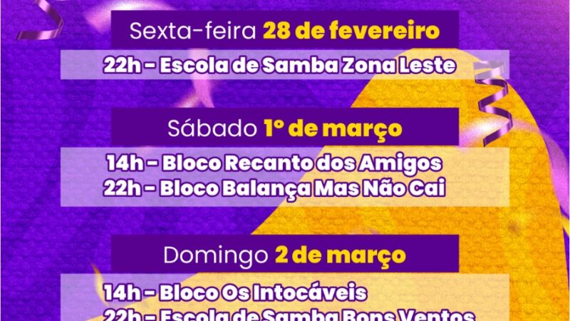 Carnaval em Atlântida Sul inicia na noite desta sexta e vai até segunda-feira