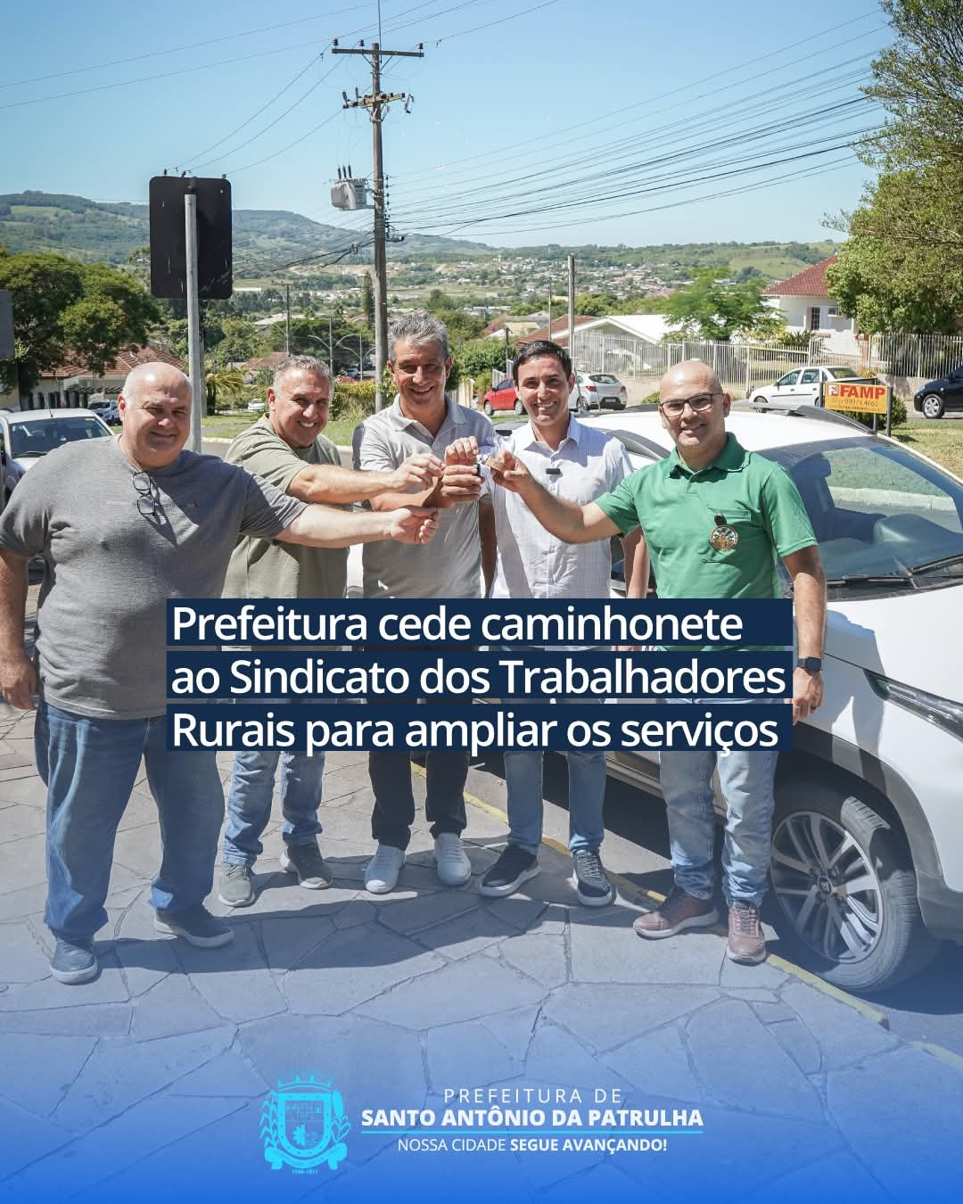 Prefeitura de Santo Antônio cede caminhonete ao Sindicado dos Trabalhadores Rurais para ampliar os serviços