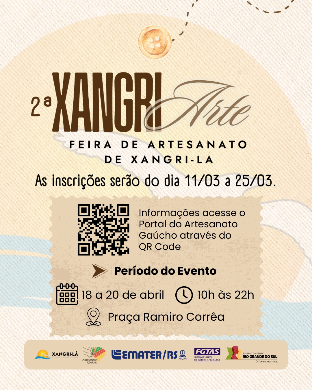 Inscrições abertas para artesãos participarem da Feira de Artesanato em Xangri-Lá