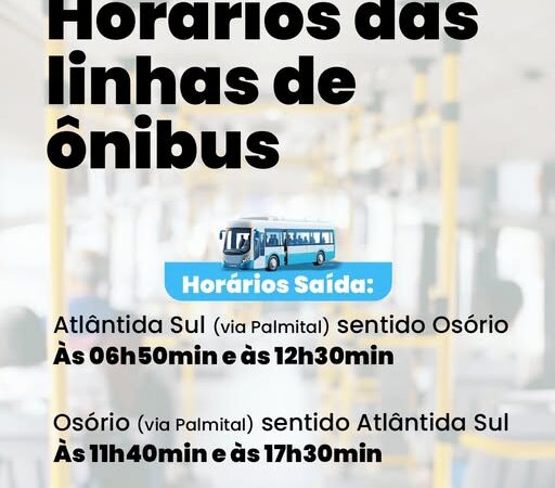 Linha de ônibus entre centro de Osório até Mariápolis, por Palmital, entra em operação