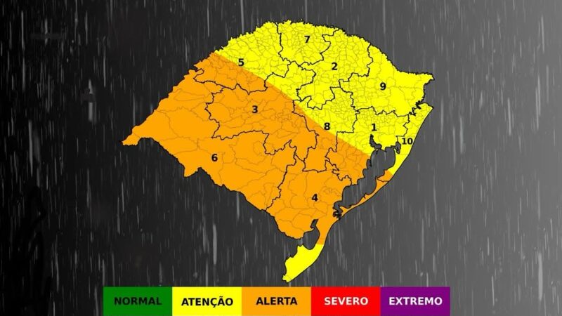 Defesa Civil emite alertas de instabilidade no RS ao longo da semana