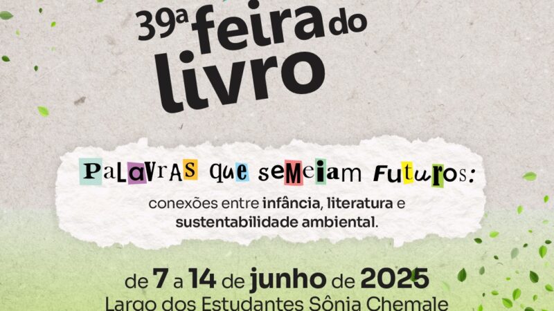 39ª FEIRA DO LIVRO DE OSÓRIO INICIA NO PRÓXIMO SÁBADO COM ATRAÇÕES MUSICAIS, PALESTRAS E SESSÕES DE AUTÓGRAFOS