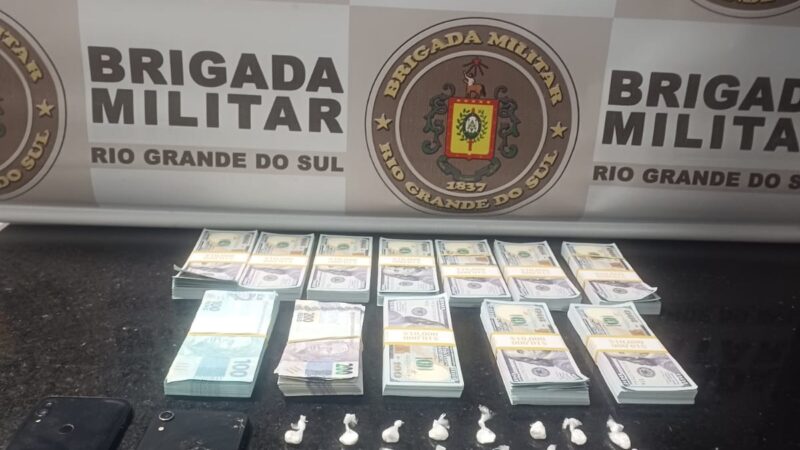 Dupla é presa com drogas e dinheiro falso em Imbé