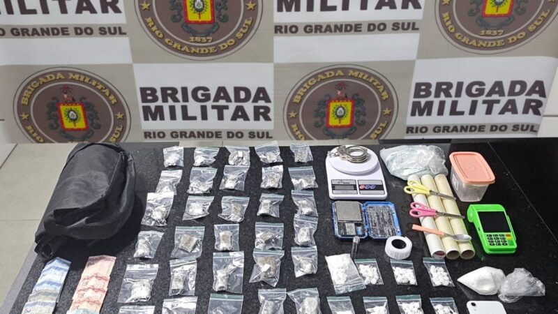 Brigada Militar prende mulher com grande quantidade de drogas em Tramandaí