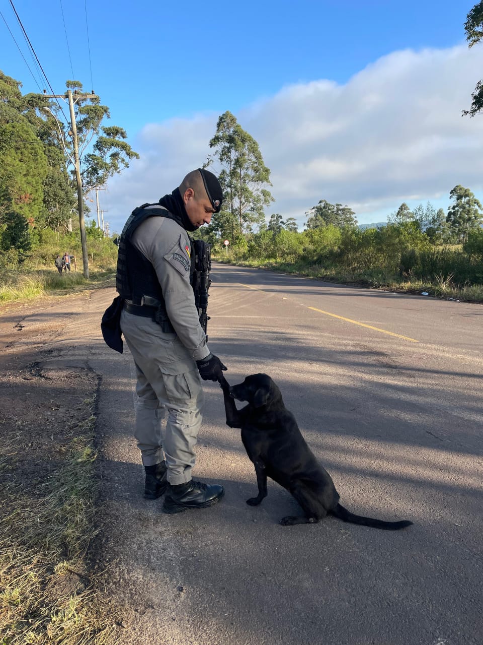 Policial Militar do 8º BPM adota cadela em situação de abandono durante ocorrência
