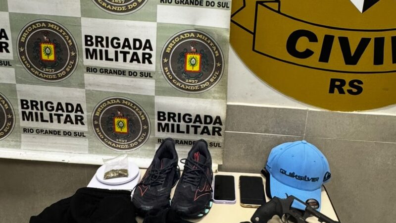 Ação integrada da BM e Polícia Civil prende dois suspeitos e apreende arma no Litoral Norte