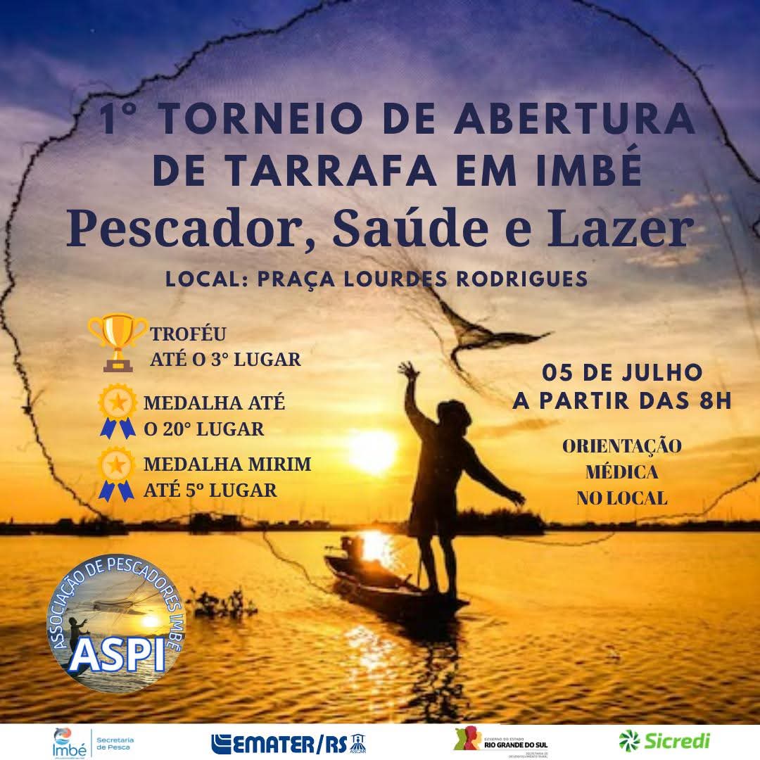 1º TORNEIO DE ABERTURA DE TARRAFA DE IMBÉ ACONTECE NESTE SÁBADO
