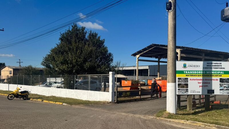 Secretaria de Meio Ambiente pede a colaboração da população para o uso correto da Central de Transbordos em Osório