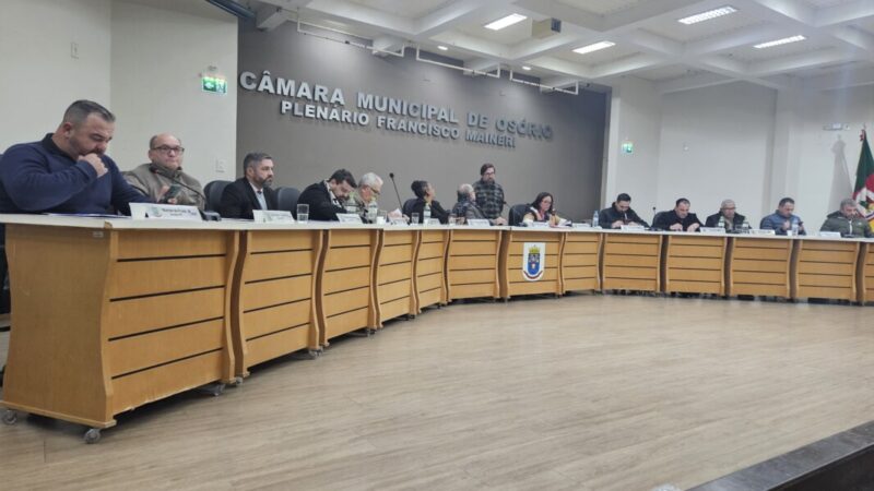 Vereadores aprovam três Projetos de Lei e rejeitam um veto em Osório