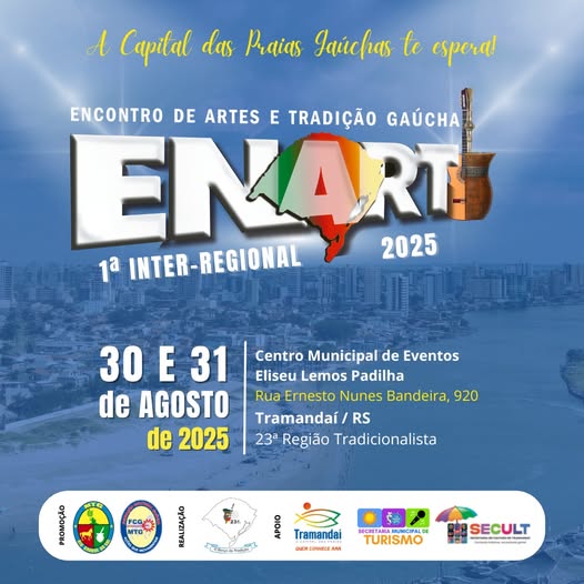 Tramandaí recebe 1ª Inter-Regional do ENART em agosto