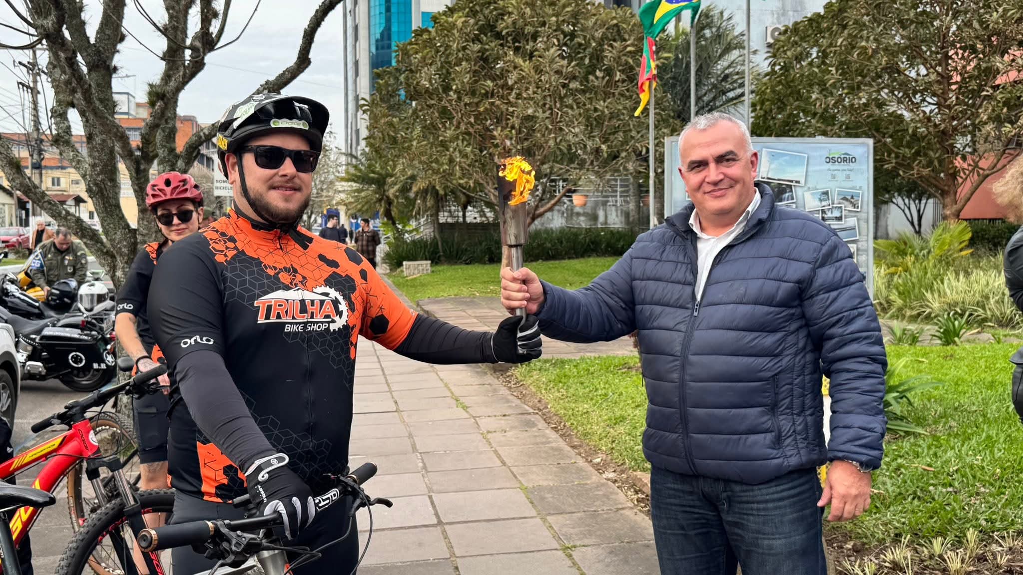 MUNICÍPIO DE OSÓRIO RECEBE A CENTELHA DO FOGO SIMBÓLICO DA PÁTRIA