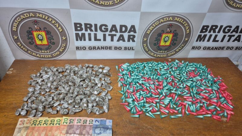 BM apreende adolescente com aproximadamente 800 porções de drogas em Cidreira
