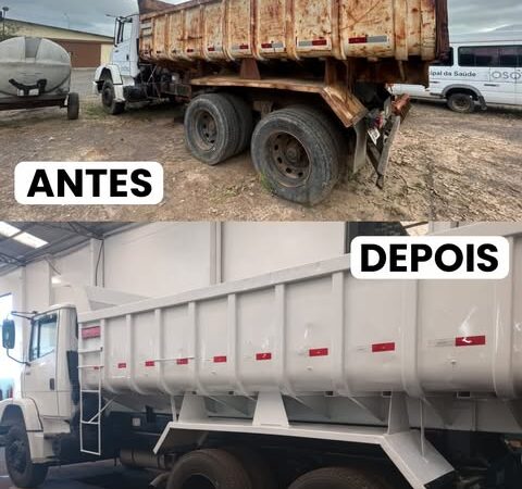 Administração Municipal de Osório recupera caminhão caçamba após mais de dois anos fora de uso
