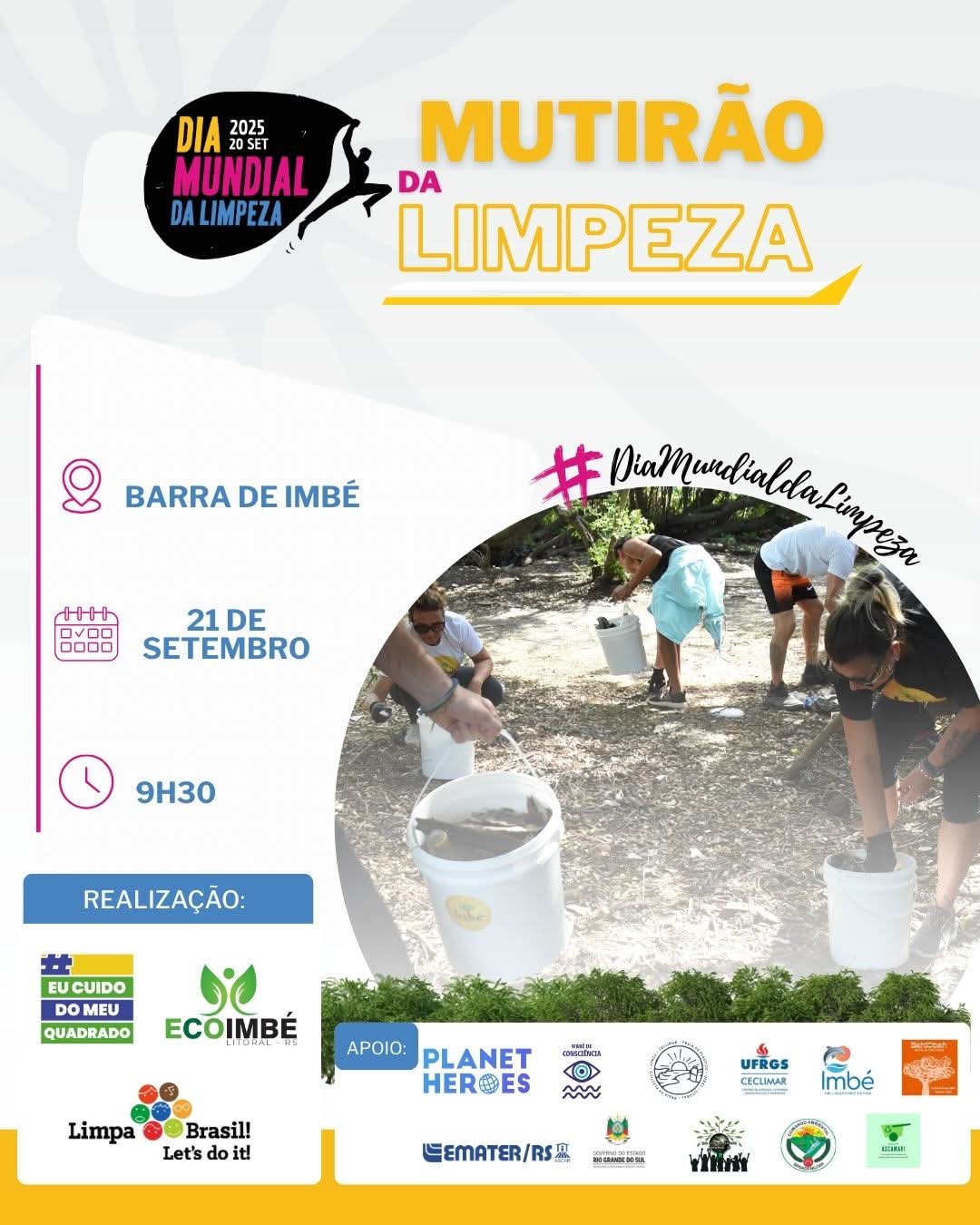 DIA MUNDIAL DA LIMPEZA É NESTE DOMINGO EM IMBÉ