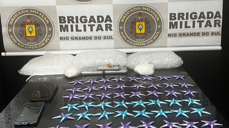 ​BM prende homem com quase 400 porções de drogas em Imbé
