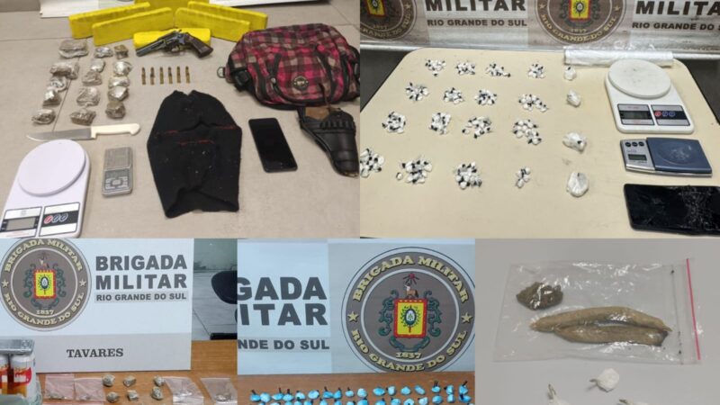 Brigada Militar realiza prisões e apreende drogas e arma no Litoral Norte