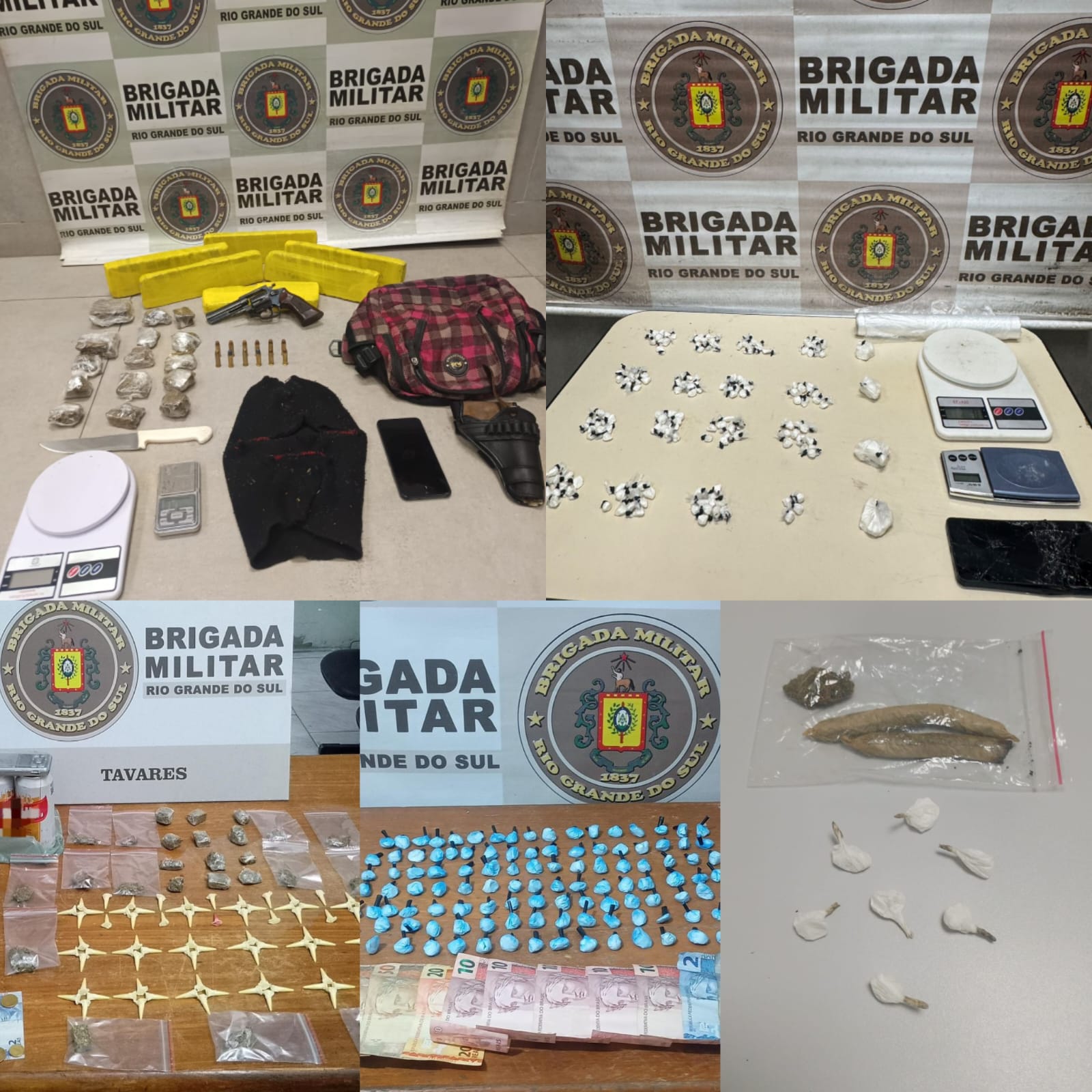 Brigada Militar realiza prisões e apreende drogas e arma no Litoral Norte