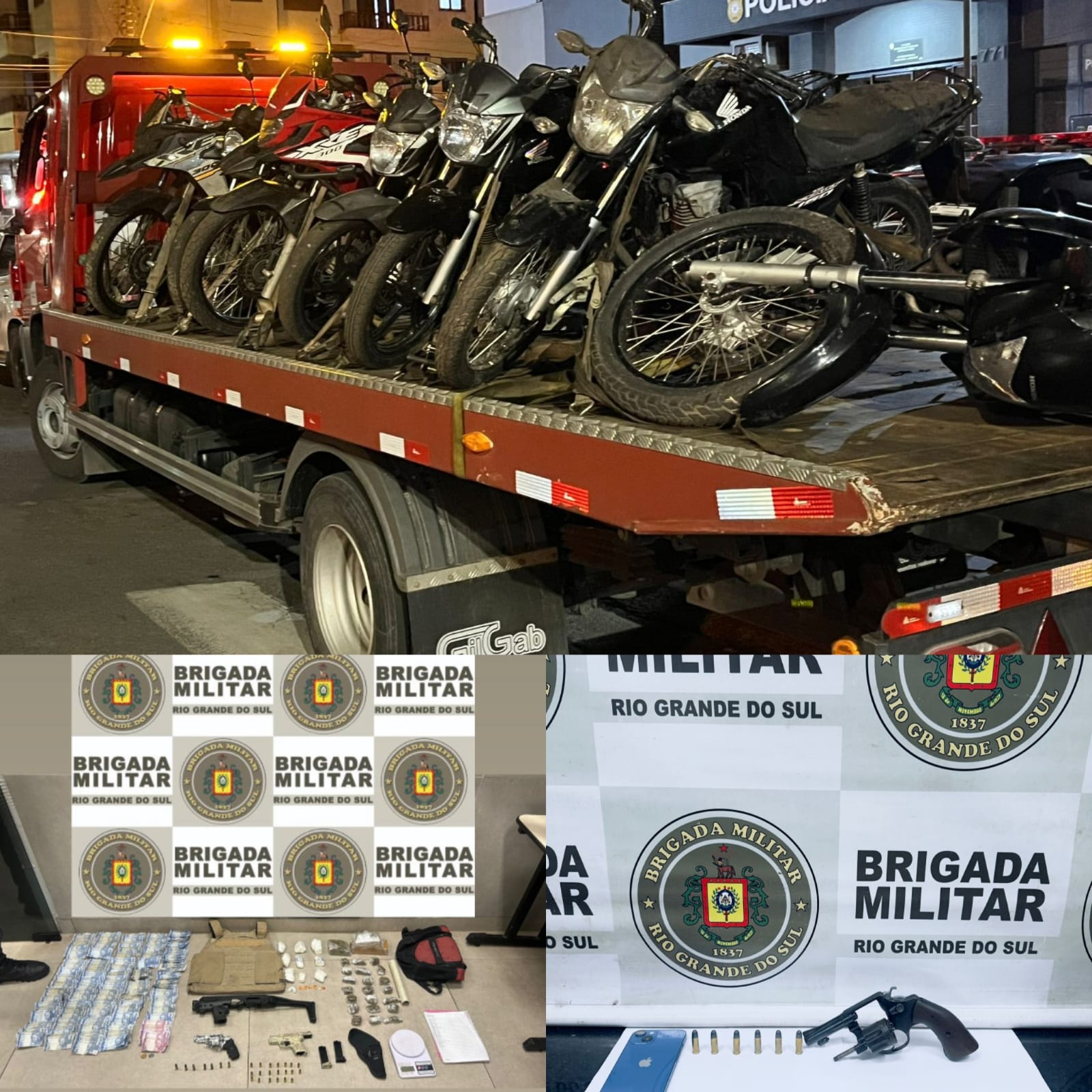 Brigada Militar realiza prisões, apreensões e recupera veículo furtado em Capão da Canoa
