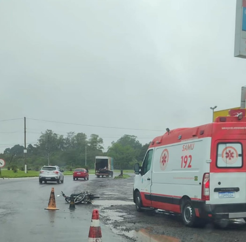 Acidente de moto é registrado no acesso a Osório pela RS-30