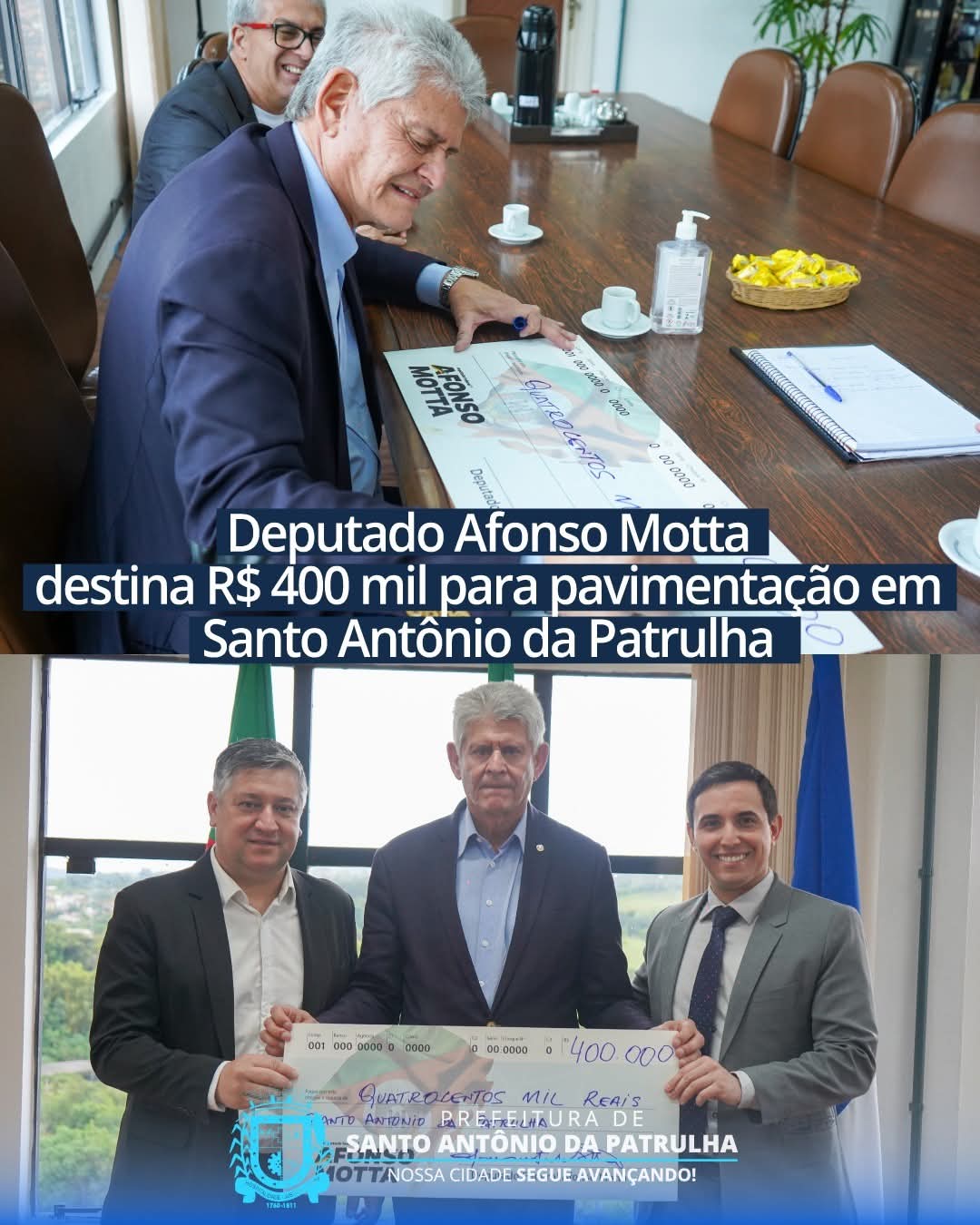 Santo Antônio da Patrulha recebe R$ 400 mil em emenda para obras de pavimentação