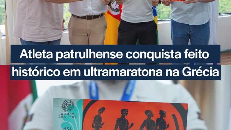 Atleta Patrulhense conquista feito histórico em ultramaratona na Grécia