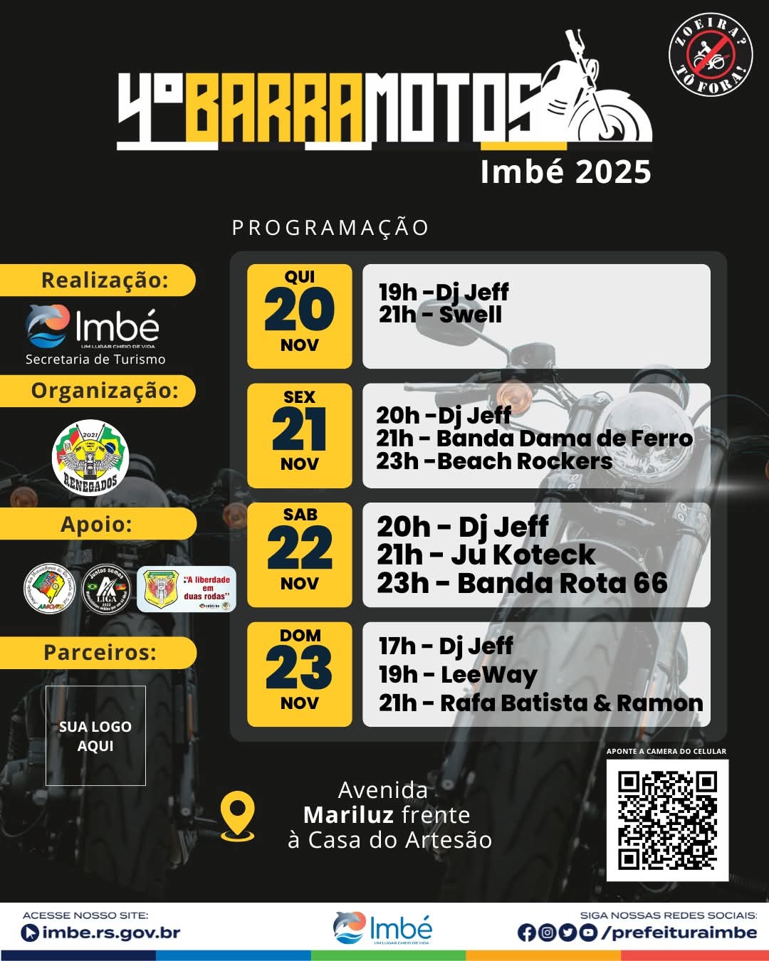 VEM AÍ O 4º BARRA MOTOS DE IMBÉ