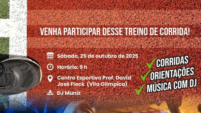RUNNING TRACK VAI REUNIR TREINO DE CORRIDA COM MÚSICA E DIVERSÃO EM OSÓRIO
